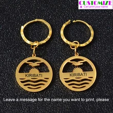 Anniyo может Напечатать имя/настроить письмо Кирибати серьги для женщин девочек(пожалуйста, оставьте сообщение для письма, которое вы хотите)#061921