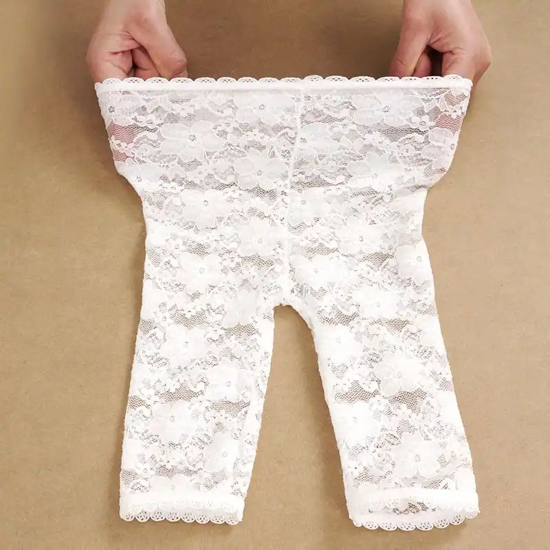 lace white trousers