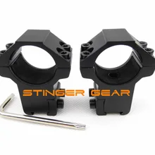 1 дюймов 11 мм высокого типа Riflescope крепление, Ширина 21 мм, двойной винтовой прицел кольцо с Стоп-штифт+(SKU13050109