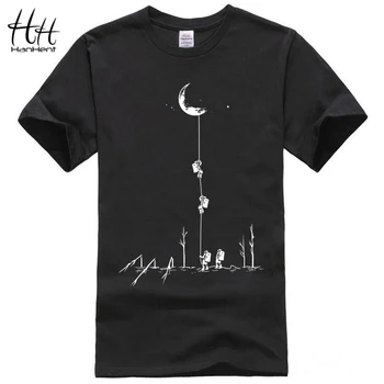 T shirts Men Summer Fashion Climb To The Moon