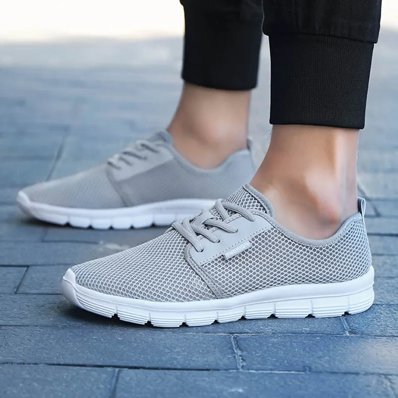 

HEE GRAND Mesh Shoes For Lovers Spring Slip-On Casual Shoes Breathable Network Flats Man Soft Breathable Light Shoes XMR3059