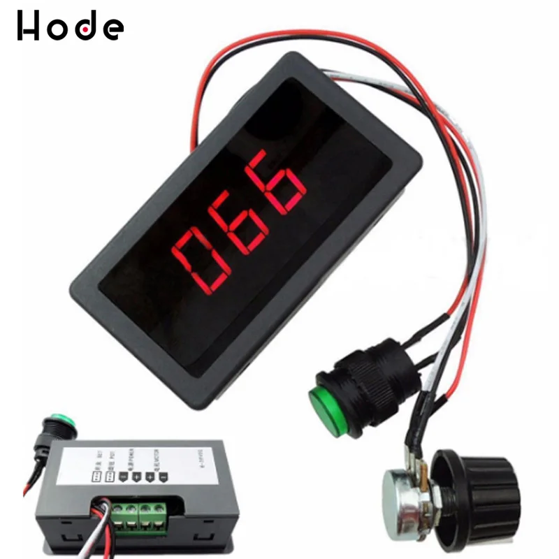 

Digital LED DC Motor Speed Controller PWM Stepless Speed Control Switch With Digital Display DC 6V 12V 24V Motor