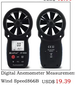 Анемометр holdpeak HP-866A Портативный USB анемометр ветер Скорость метр ветер Logger Air Скорость и Температура измерения