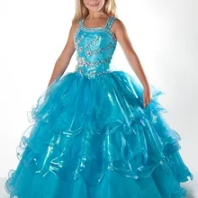 Бретельках Бисероплетение Puff Цветочница Театрализованное Партия Платье для Свадьбы Платье Daminha Casamento Бальное платье Кекс Многоуровневое