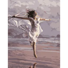 Красота Девушка Arcylic живопись по номерам на холсте в рамке настенные картины искусство для гостиной украшение дома