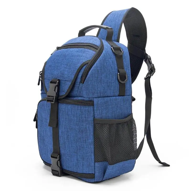 Водонепроницаемый многофункциональный фото рюкзак Водонепроницаемый Открытый камера фото рюкзак чехол для Nikon/для Canon - Цвет: Синий