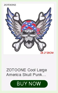 ZOTOONE Cool Red Thunder Road нашивки железная вышивка на одежде Большой Череп нашивки в живую, чтобы кататься на заказ патч аппликация «сделай сам» E