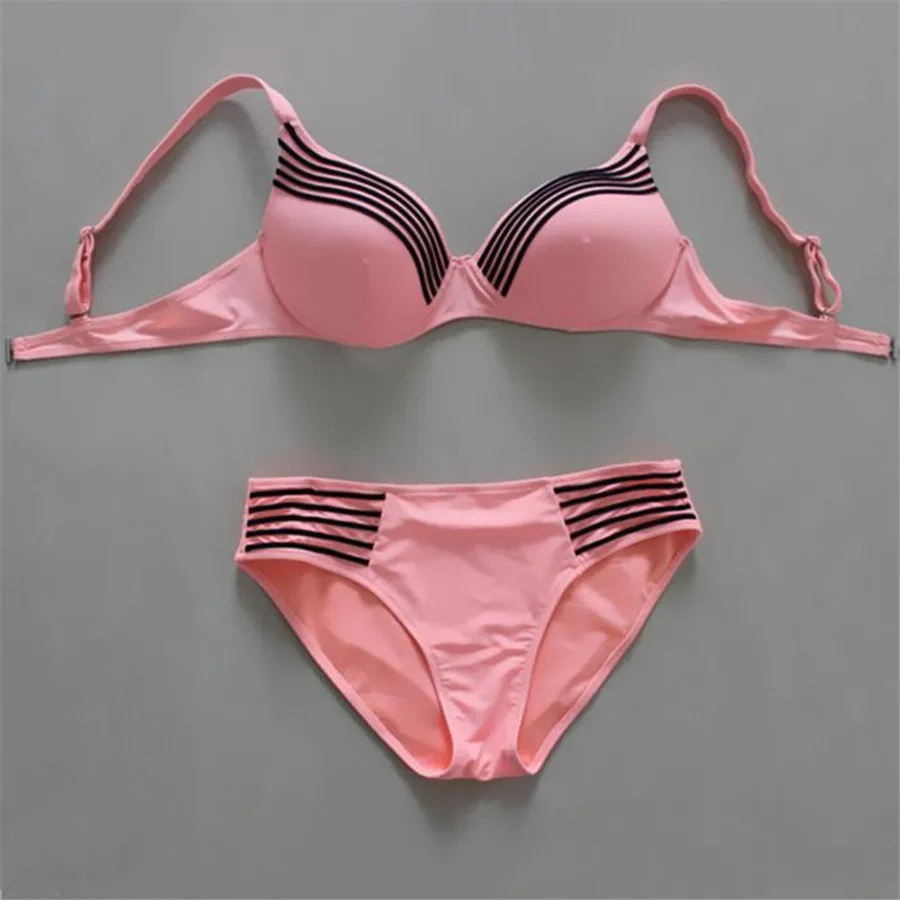 

Women Plus Size Striped Patchwork Bikini Set Swimsuit Swimwear 2019 Push Up Bathing Suit Swim Beach Wear Maillot Biquini Tankini