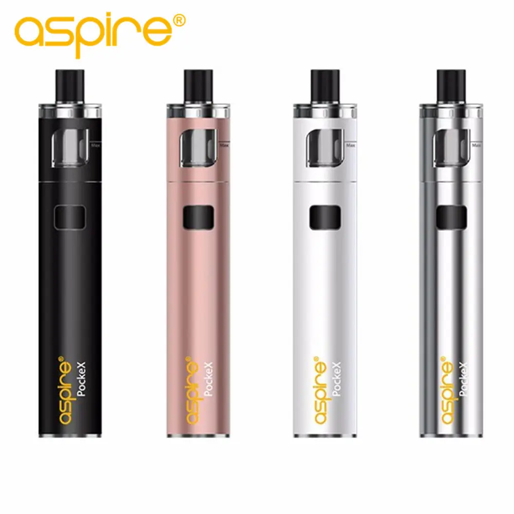 

E-Cigarette Vape Kit Aspire PockeX Pocket AIO Kit 1500mAh 2 ml with wider drip-tip and top-airflow leak proofVape Pen Kit