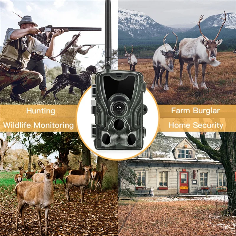 4G MMS 16MP охотничья камера HC801LTE камера дикой природы s фото ловушки инфракрасный с антенной камера chasse Прямая поставка