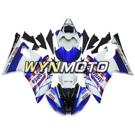 Полный комплект обтекателей для Yamaha R6 2008- 08-16 лет впрыска ABS пластмасс кадров Кузов Мотоцикл сине-белые панно