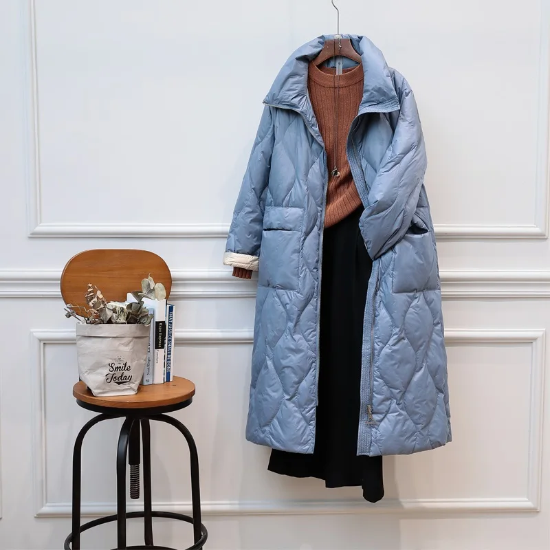 Beste Ftlzz 90% Ultra Light Duck Down Winterjas Vrouwen Jas Vrouwelijke Lange Ongedwongen Warme Beneden Parka Bovenkleding