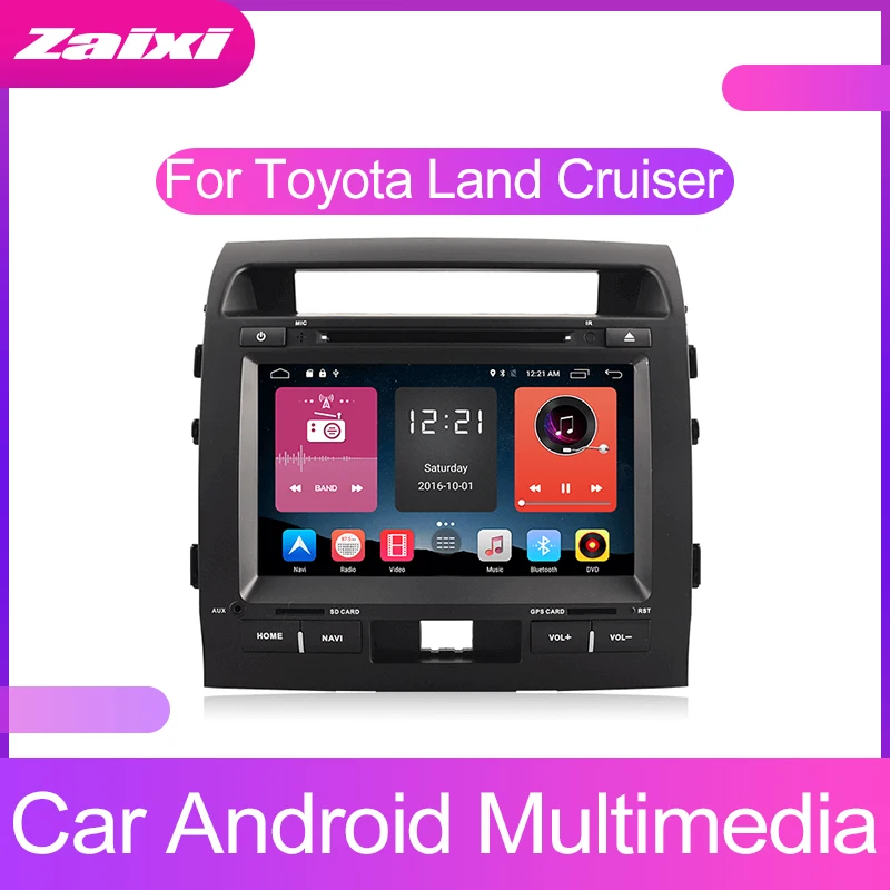 

ZaiXi Android Car Multimedia player 2 Din WIFI GPS Navigation Autoradio For Toyota Land Cruiser LC200 2008~2012 GPS Radio Maps