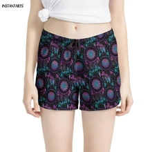 INSTANTARTS Ловец снов Manada спортивная одежда C рисунком для женщин дышащие женские летние шорты для йоги тренировки Фитнес Спортивные шорты