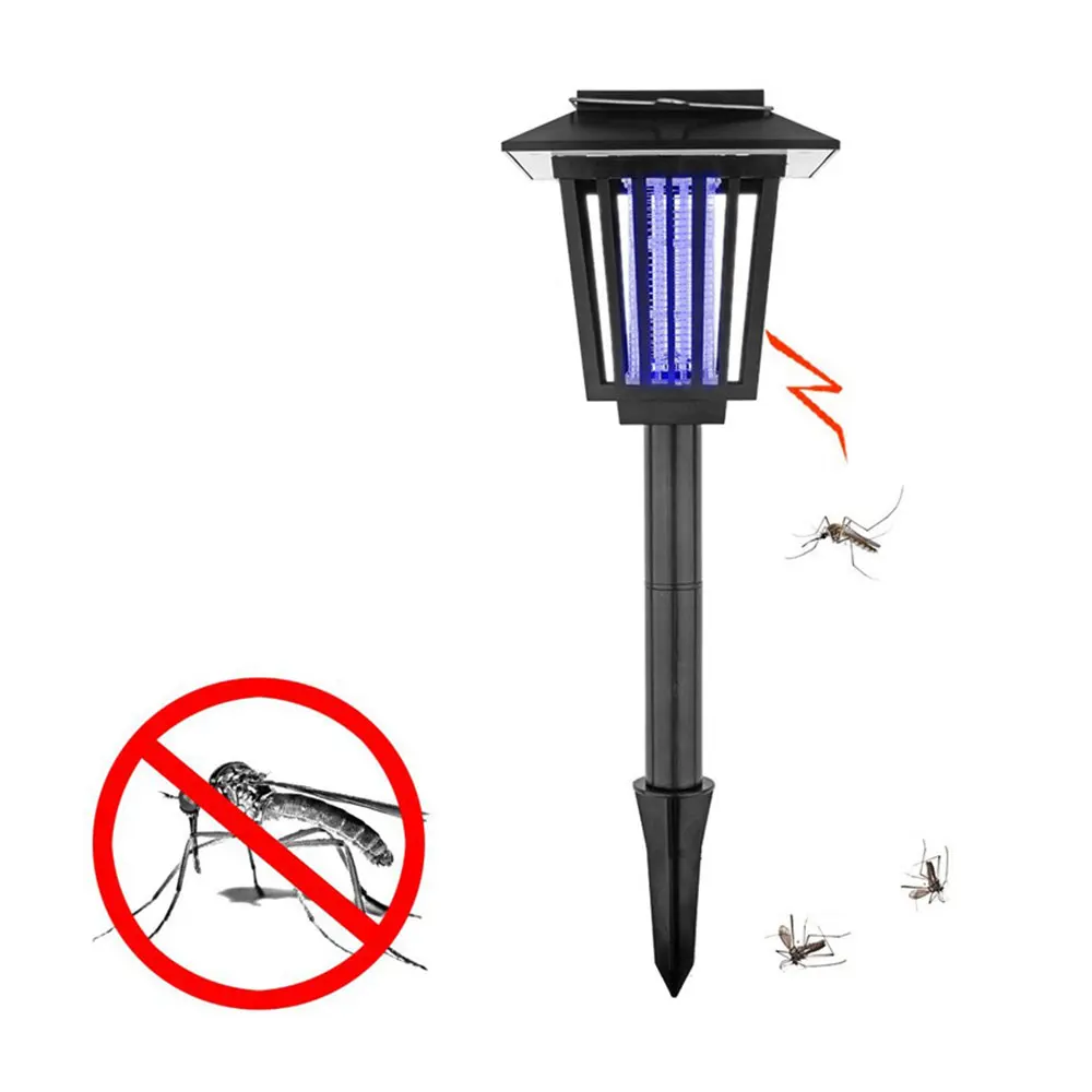 Solar Powered Mosquito Killer Lamp Environmentally LED Night Outdoor Garden Insect Pest Control