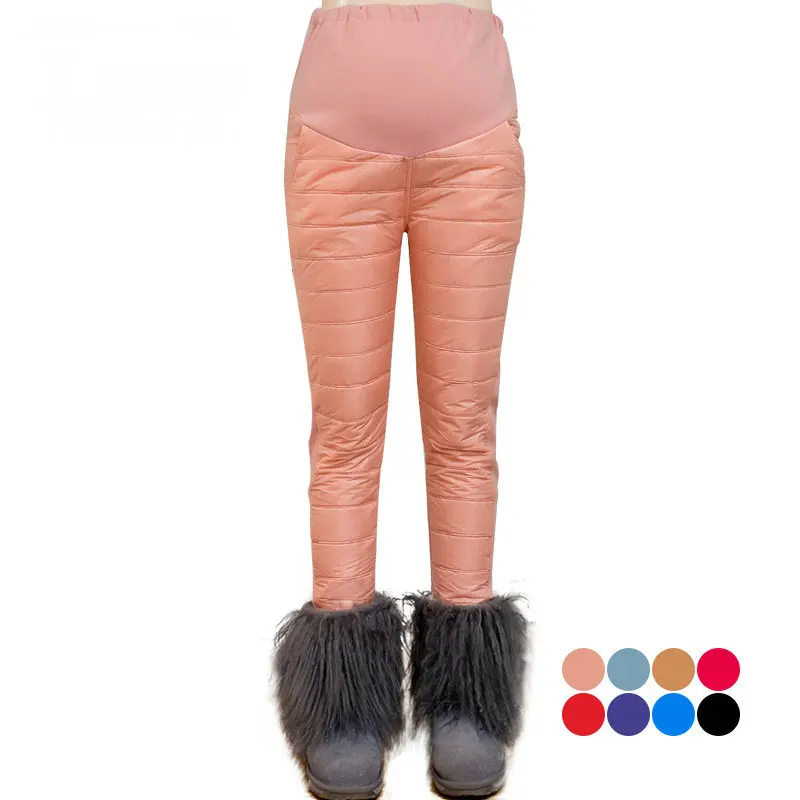 

Plus Thickening Winter Autumn Maternity Leggings Pants For Pregnant Women Warm Cotton Padded Pregnancy Care Trousers Clothing