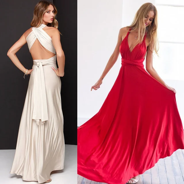 Smdppwdbb Womens Long Maxi Dress Convertible Wrap Gown Dress