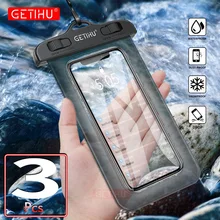 GETIHU Universal Waterproof Bag Pouch Phone Case For iPhone XS Max XR X 8 7 6 Plus Samsung S8 Note Huawei Water Proof