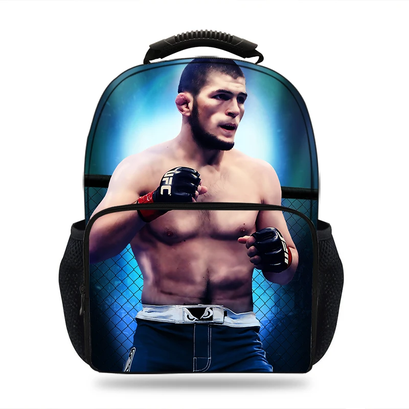 

Fashion 3D Khabib UFC Backpack Kids School bags for Mens Felt Casual laptop ipad travel Mens backpack for teenage Boys Mochila