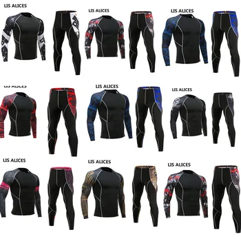 

2019 New Spirng Men Thermal Underwear Sets Compression Fleece Sweat Quick Drying Winter Thermo Underwear Men Clothing Long Johns