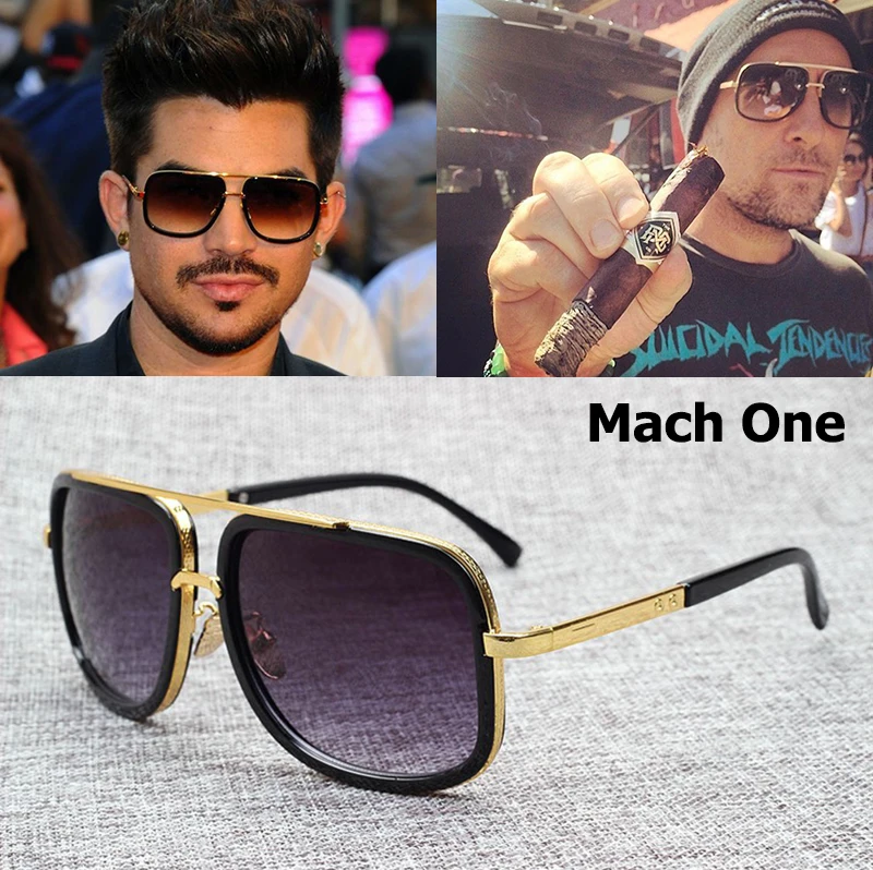 

JackJad 2018 Fashion 18K Gold Mach One Adam Lambert Aviation Sunglasses Vintage Brand Design Sun Glasses Men Women Oculos De Sol