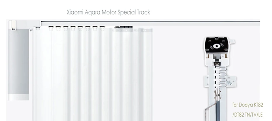 Dooya Wall Mounting Bracket for Electronic Automatic Curtain Track Pole, Single Track Bracket for Dooya Curtain Rails Window Rod-2