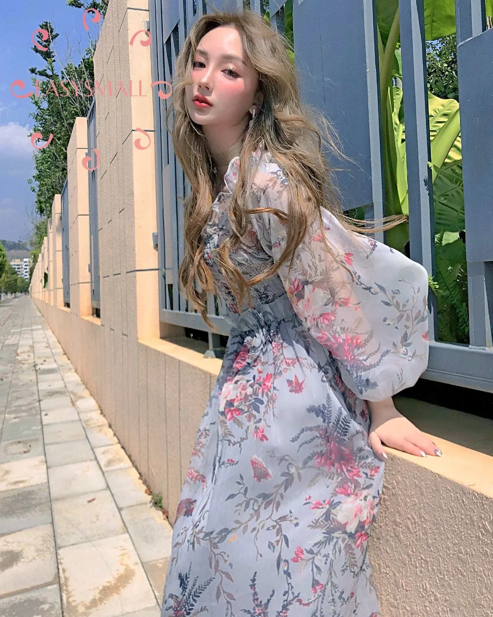 

EASYSMALL Women dress Fashion holiday Bohemian national style high-end Vestidos party evening streetwear High Waist Dresses