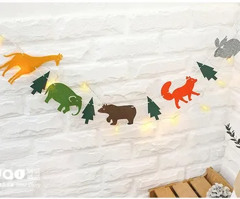 

New cute forest animals paper flag set / stationery set / Wholesale