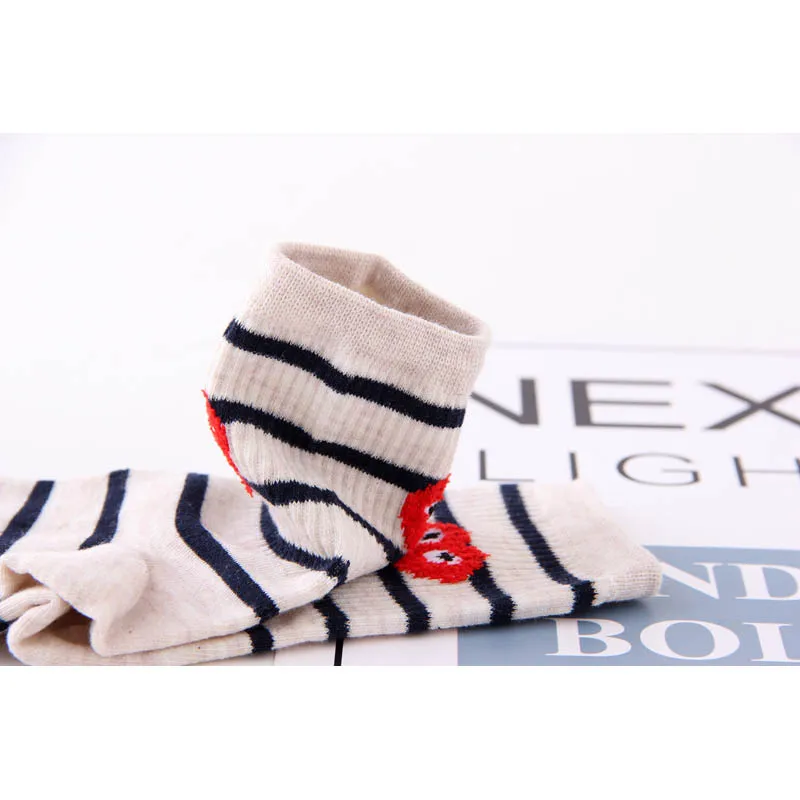 Funny cool socks women cartoon food bread Korean Spring deodorant sweat striped cotton sock Ice cream fries hip hop women