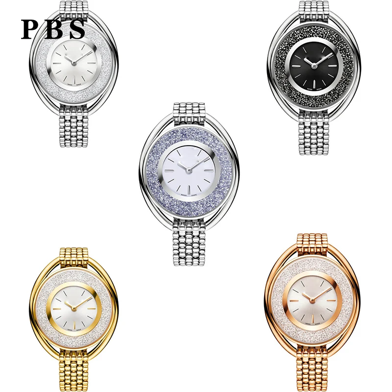 PBS de alta calidad 1:1 exquisita joyería Swa cristal cuarzo relojes Logo regalos preferidos paquete gratis fabricantes al por mayor - 1