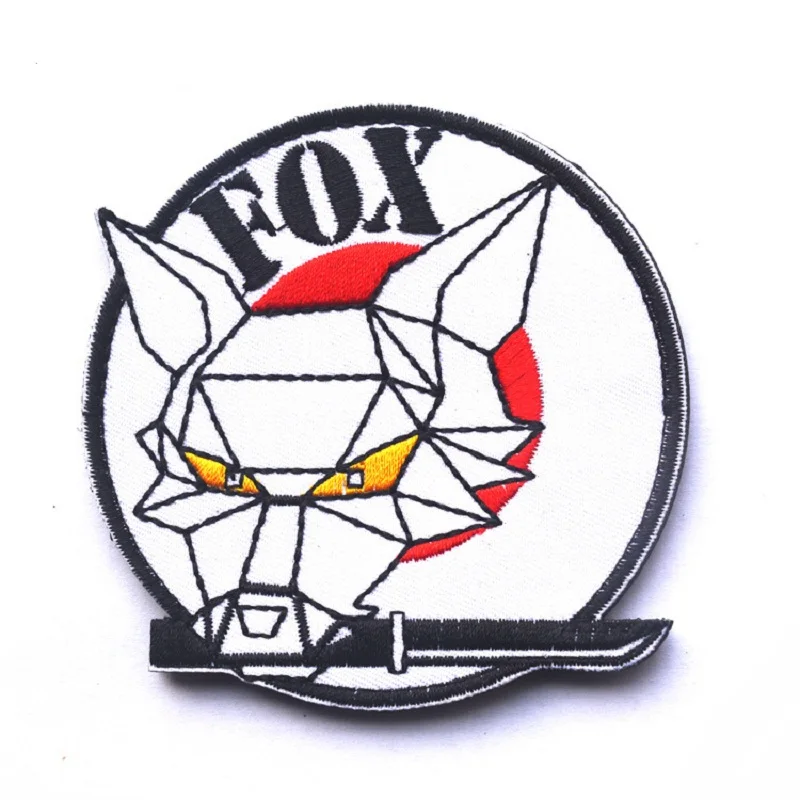 FOX HOUND embroidered patch for clothing Special ghost black Metal gear solid Borderless MGS patch backpack military jack patch - Цвет: 1