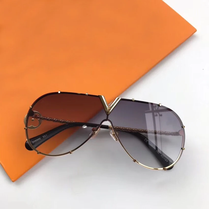 Французский Классический роскошный бренд солнцезащитные очки авиаторы для женщин Высокое качество Ретро Пилот солнцезащитные очки мужские золотые солнцезащитные очки для женщин зеркало - Цвет линз: Light grey