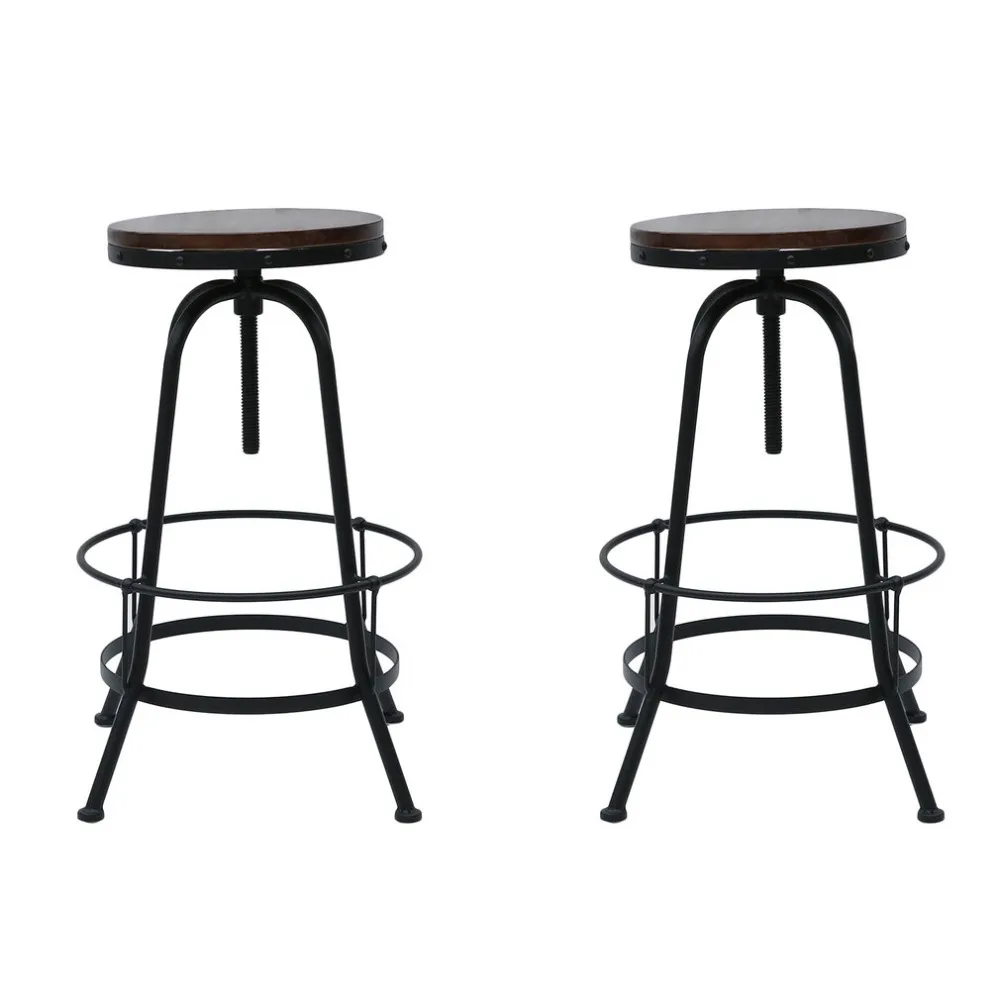 

Industrial Bar Stool Vintage Pub Cafe Chair Rotating Round Stool Universal Metal Chair Adjustable Height Swivel Barstool