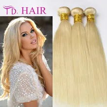 613 Brazilian Blonde Virgin Hair straight 3Pcs Human Hair Weave Blonde Platinum Blonde Hair Weft Brazilian Staright