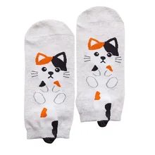 Новинка года; повседневные носки с принтом; милые женские носки; модные носки с изображением кота, маленькой панды, лисы, белки и животных