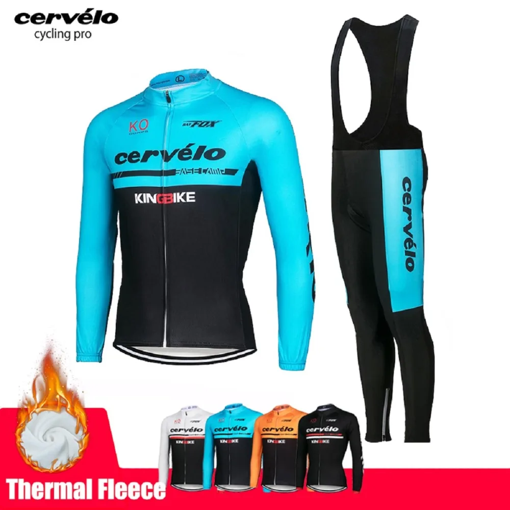 

2019 Spain Mens Roupa Ciclismo Winter Cycling Clothing Long Sleeve Thermal Fleece Cycling Jersey Set MTB Bike Clothing Invierno