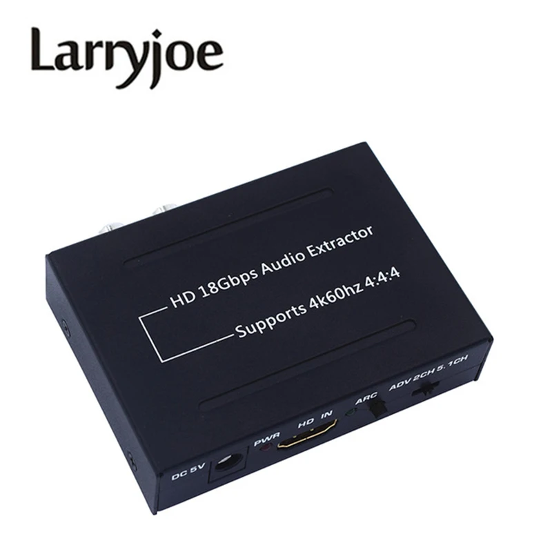 Larryjoe HDMI аудио экстрактор стерео SPDIF L/R 4K* 2K 2,0 HD 18 Гбит/с аудио экстрактор Поддержка 4k60hz 4:4:4