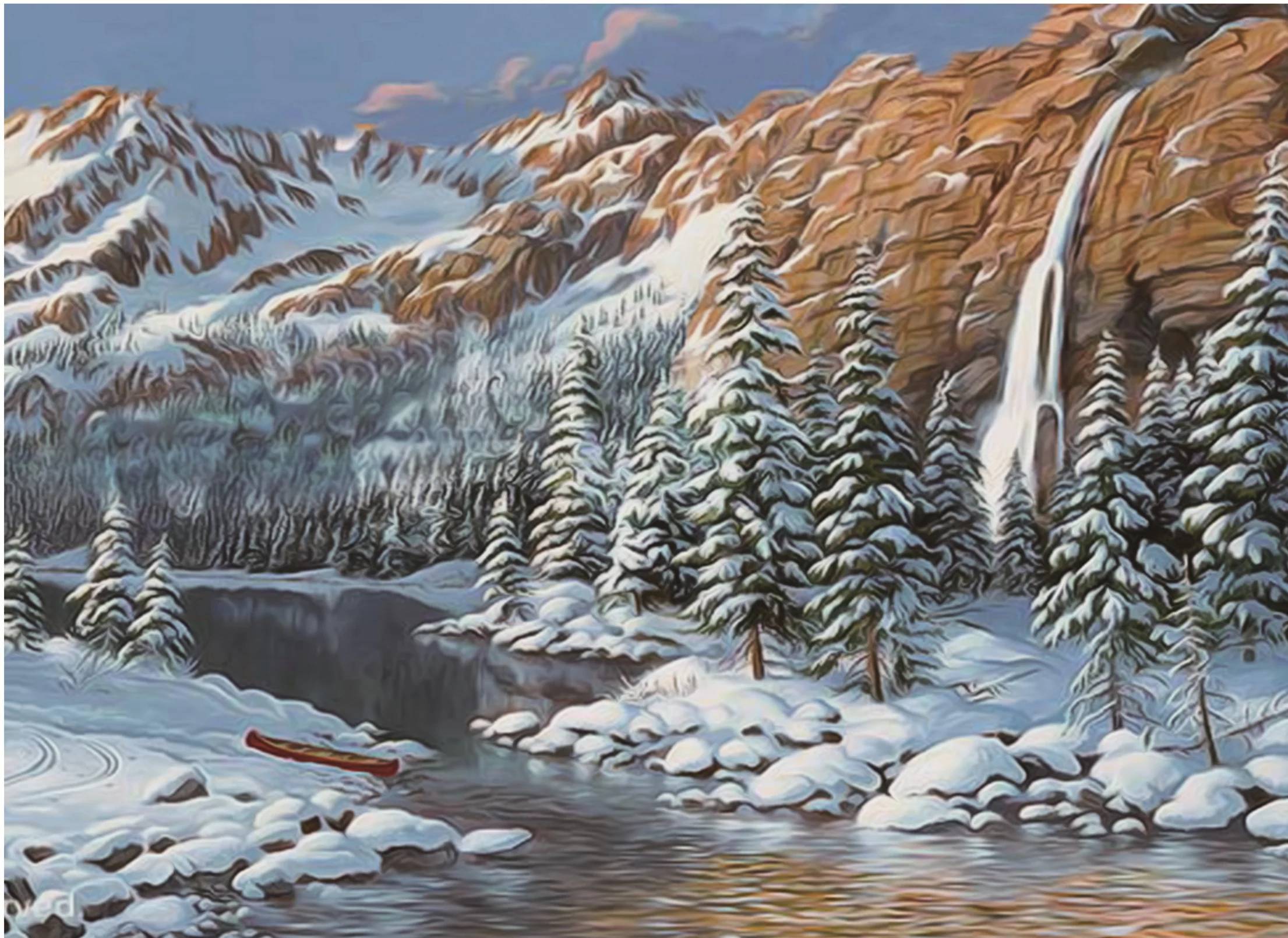 

Diamond Painting Cross Stitch Diy Embroidery Snow Mountain Painting Round Drill Diamond Mosaic Beads Pasted Needlework