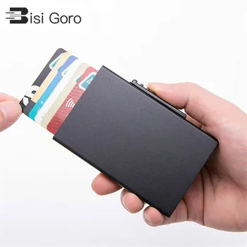

BISI GORO 2020 Thin Card Case for Men and Women Business Card Holder Function Passport Cover RFID High Quality Slim Purse WALLET