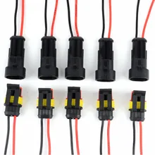 5 пар 2-контактный способ электрического соединителя Водонепроницаемый мужской женский Электрический разъем с проводом для передних и задних фонарей мотоциклы
