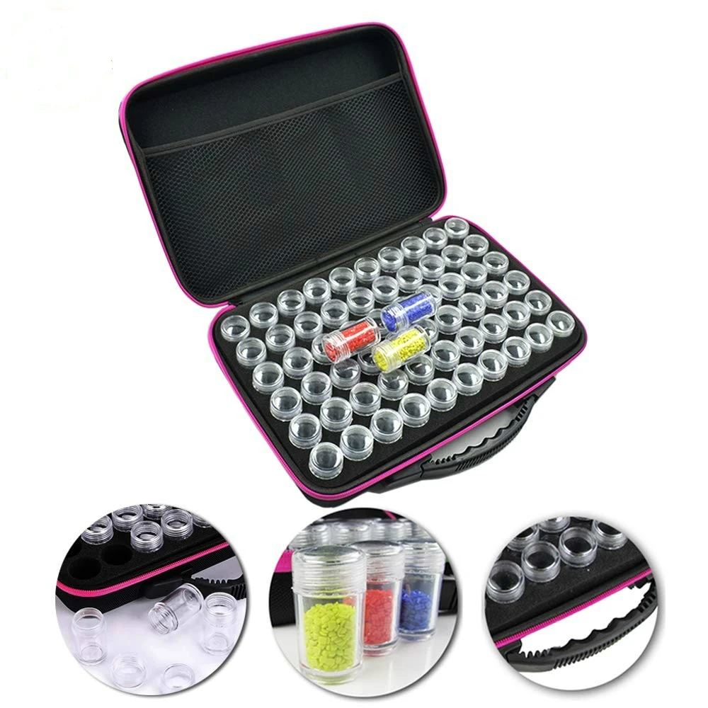 

5d Diamond Painting Box Storage Containers Bead Organizer Accessories Tool Embroidery Box Carry Case Holder Hand Bag