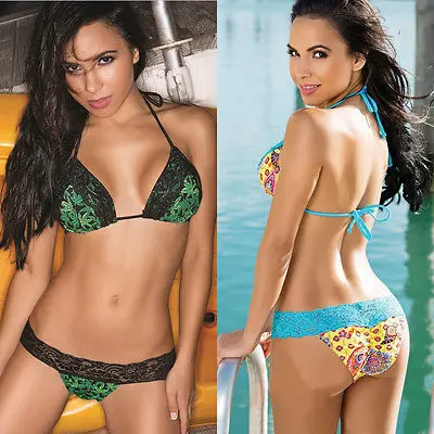 

2017 New Summer Sexy Black Bandage Lace Crochet Bikini Sets Push Up Women Girl Swimsuit Bathing Suits Triangle Biquini Wholesale
