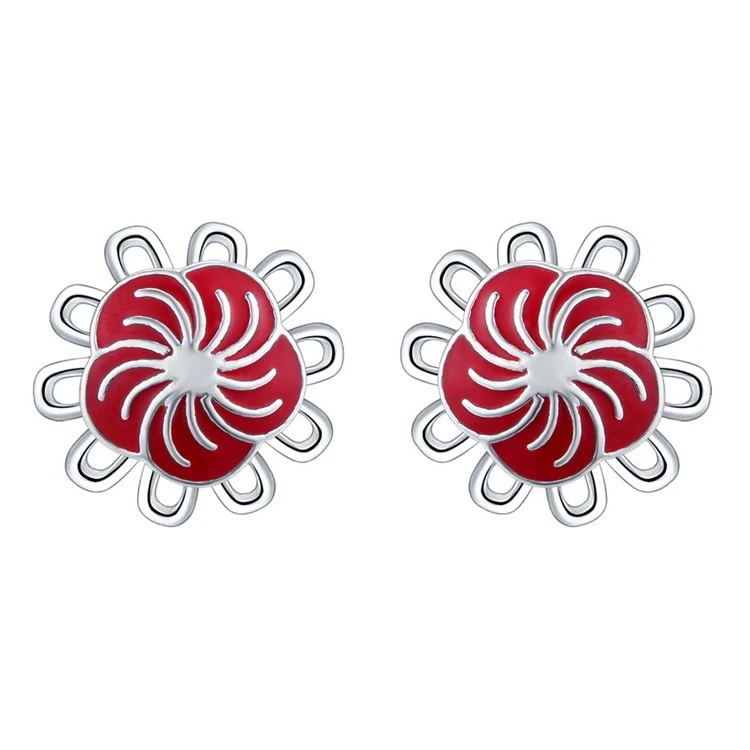 

Free shipping high quality silver plated earrings Fashion jewelry WE1019