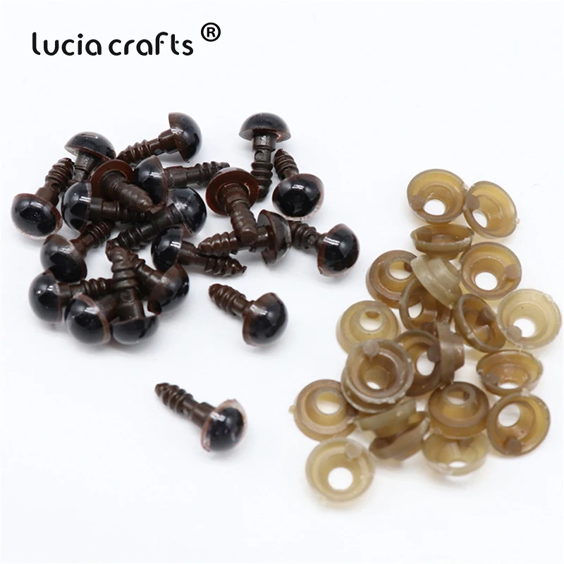 Lucia crafts, 10 пар/20 пар, детская пластиковая игрушка для рукоделия, куклы, глаза, пластиковые безопасные глаза, сделай сам, кукольные аксессуары ручной работы K0919