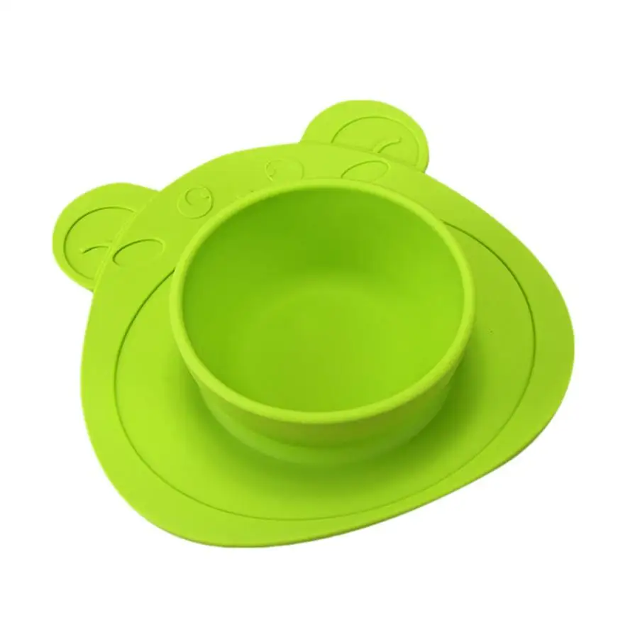 Kids One Piece Silicone Placemat Plate Dish Food Tray Table Mat for Baby Toddler MAY28