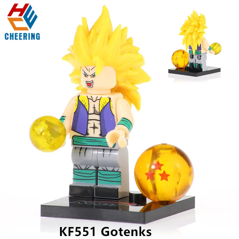 Одна продажа строительные блоки BallZ стволы Broli Gotenks Сон Гоку Majin Буу лопуха Куклы Фигурки Кирпичи игрушки для детей KF551