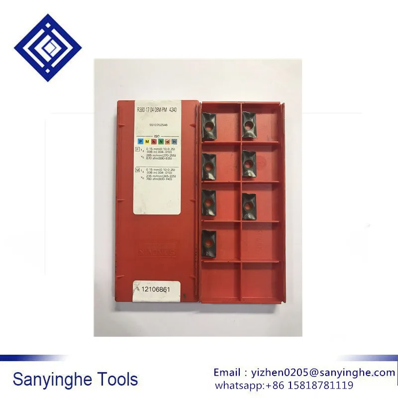 

50pcs/lots R390-170408M-PM 4240 cnc carbide milling insert
