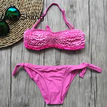 От 5 до 14 лет купальный костюм для девочек детская юбка-пачка для девочек-подростков, бикини, топ с лямкой на шее, купальный костюм для девочек детская одежда для купания для девочек розовая детская одежда для плавания