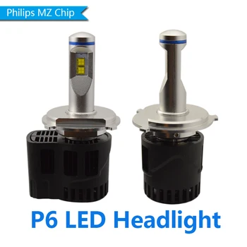 

2pcs 5200LM 55W LED Headlight H4 P6 LED Car Headlight Fog Light Conversion Kit H4 Replacement Bulb Lamp