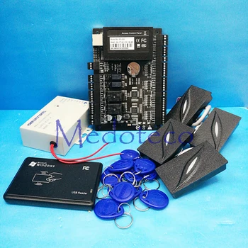 

Access Control Panel Kit Tcp/ip Network C3-200 Intelligent Two Door Access Control Panel + 4 PCS KR101E Wiegand Slave Reader